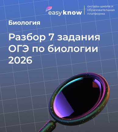 Разбор 7 задания ОГЭ по биологии 2026: теория, типы формулировок, алгоритм решения