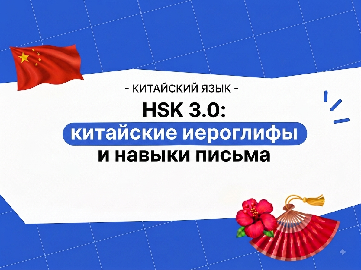 HSK 3.0: китайские иероглифы и навыки письма