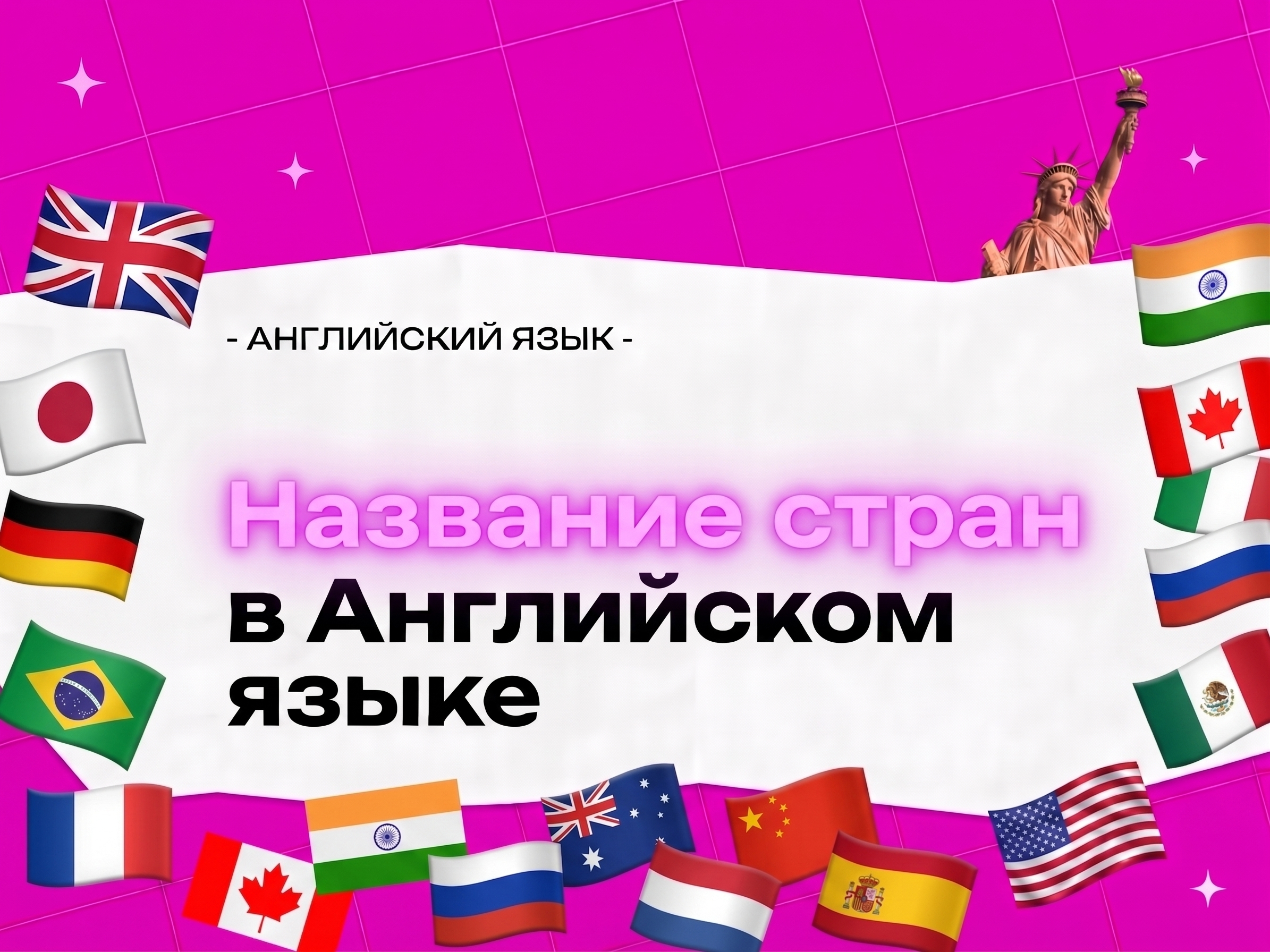 Название стран на английском языке